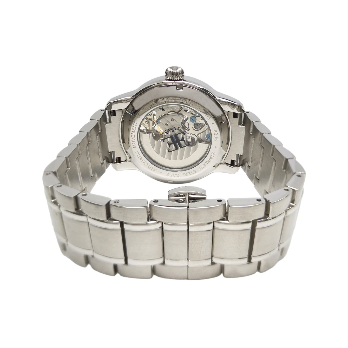 Thomas Earnshaw Men's 44mm Longitude Automatic Moonphase Skeletonized Bracelet Watch