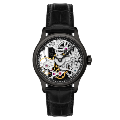 Thomas Earnshaw Men's 42mm Bauer Mechanical Skeletonized Strap Watch