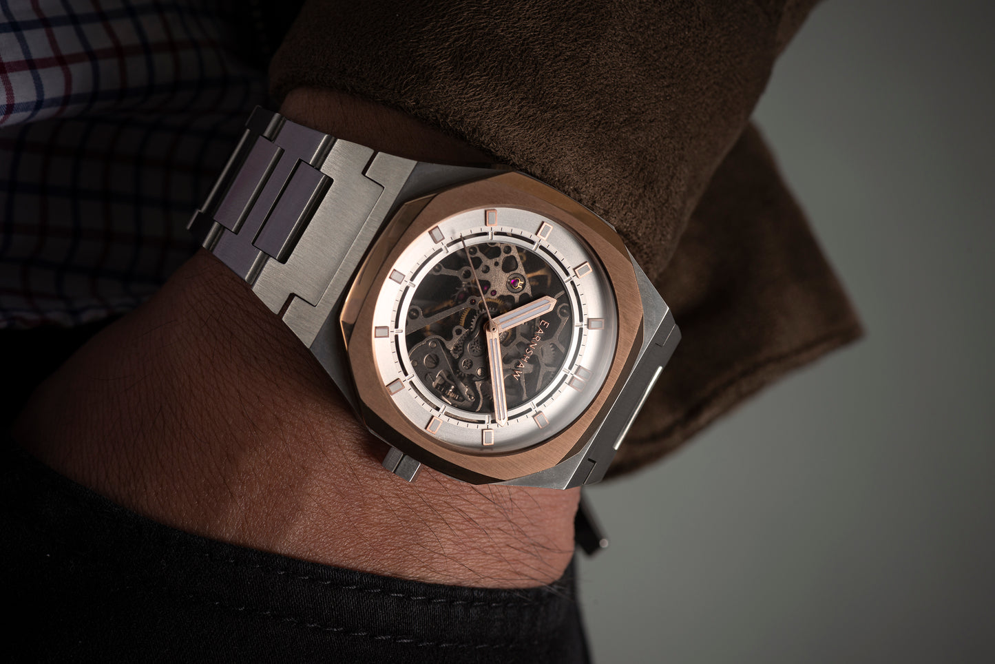 Thomas Earnshaw Men's 42mm Drake Automatic Skeletonized Bracelet Watch