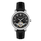 Thomas Earnshaw Men's 43mm Longcase Automatic Double Retrograde Calendar Leather Strap Watch