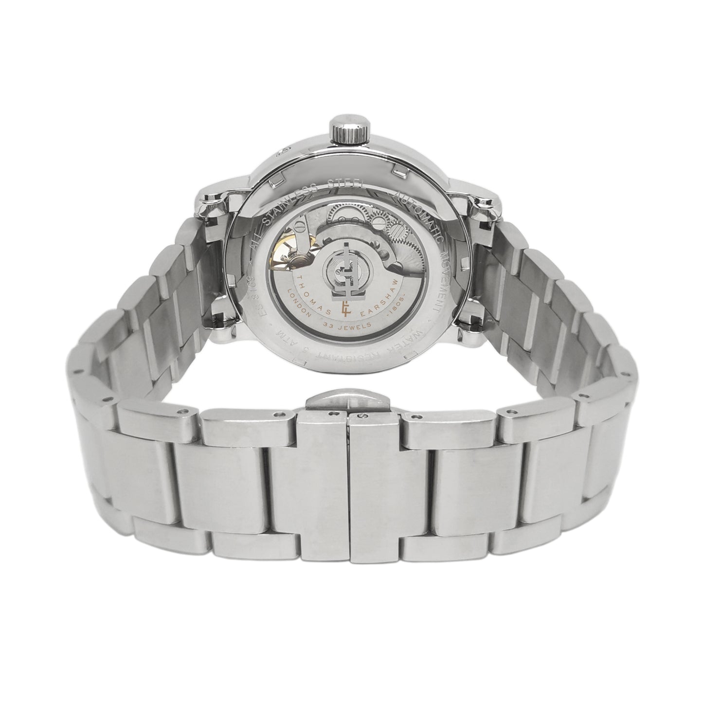 Thomas Earnshaw Men's 43mm Longcase Automatic Double Retrograde Calendar Bracelet Watch