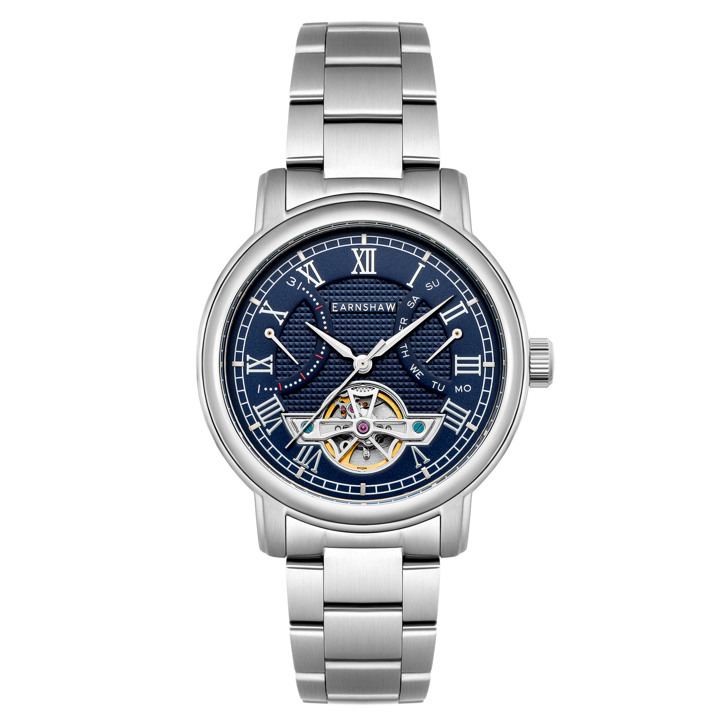 Thomas Earnshaw Men's 43mm Longcase Automatic Double Retrograde Calendar Bracelet Watch