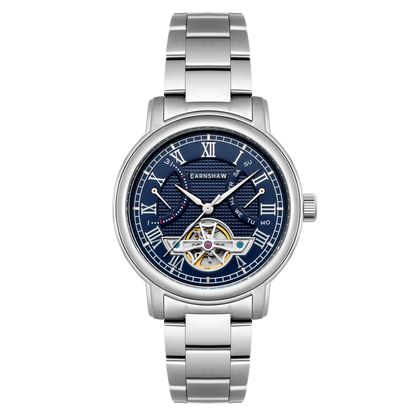 Thomas Earnshaw Men's 43mm Longcase Automatic Double Retrograde Calendar Bracelet Watch