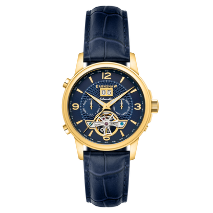 Thomas Earnshaw Men's 42mm Marlyebone Automatic Grand Date Calendar Leather Strap Watch