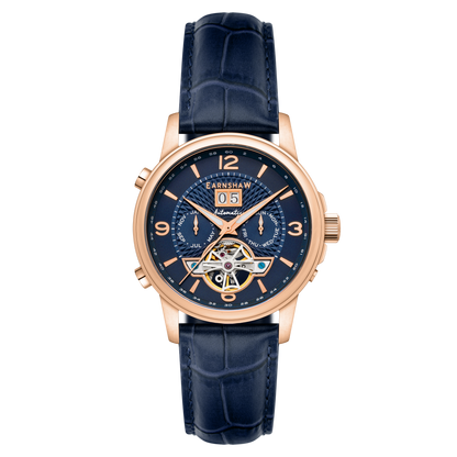 Thomas Earnshaw Men's 42mm Marlyebone Automatic Grand Date Calendar Leather Strap Watch