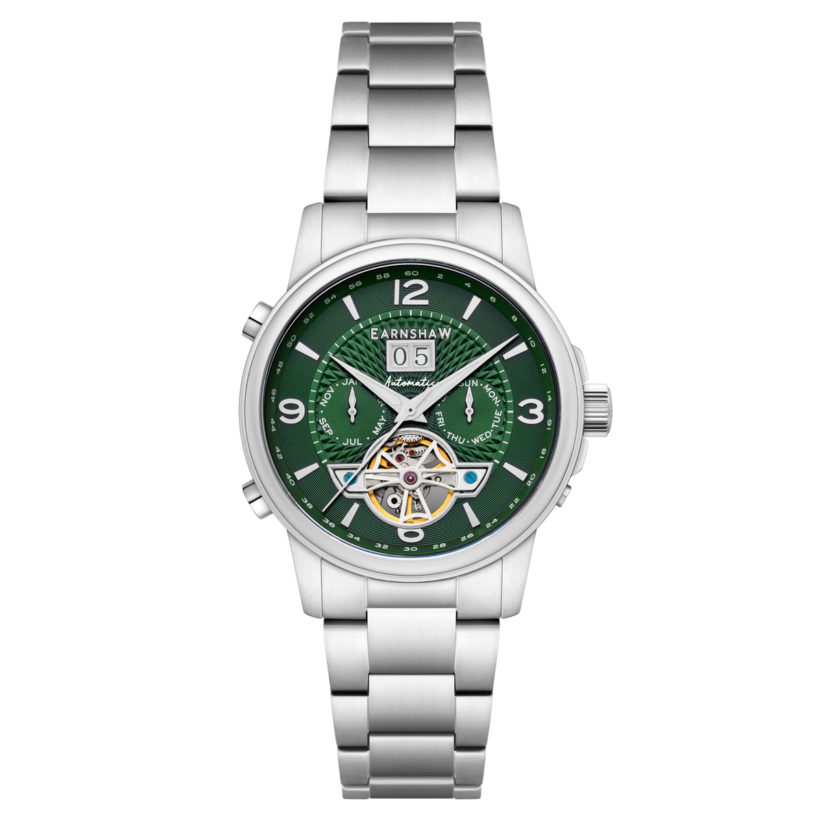 Thomas Earnshaw Men's 42mm Marlyebone Automatic Grand Date Calendar Bracelet Watch