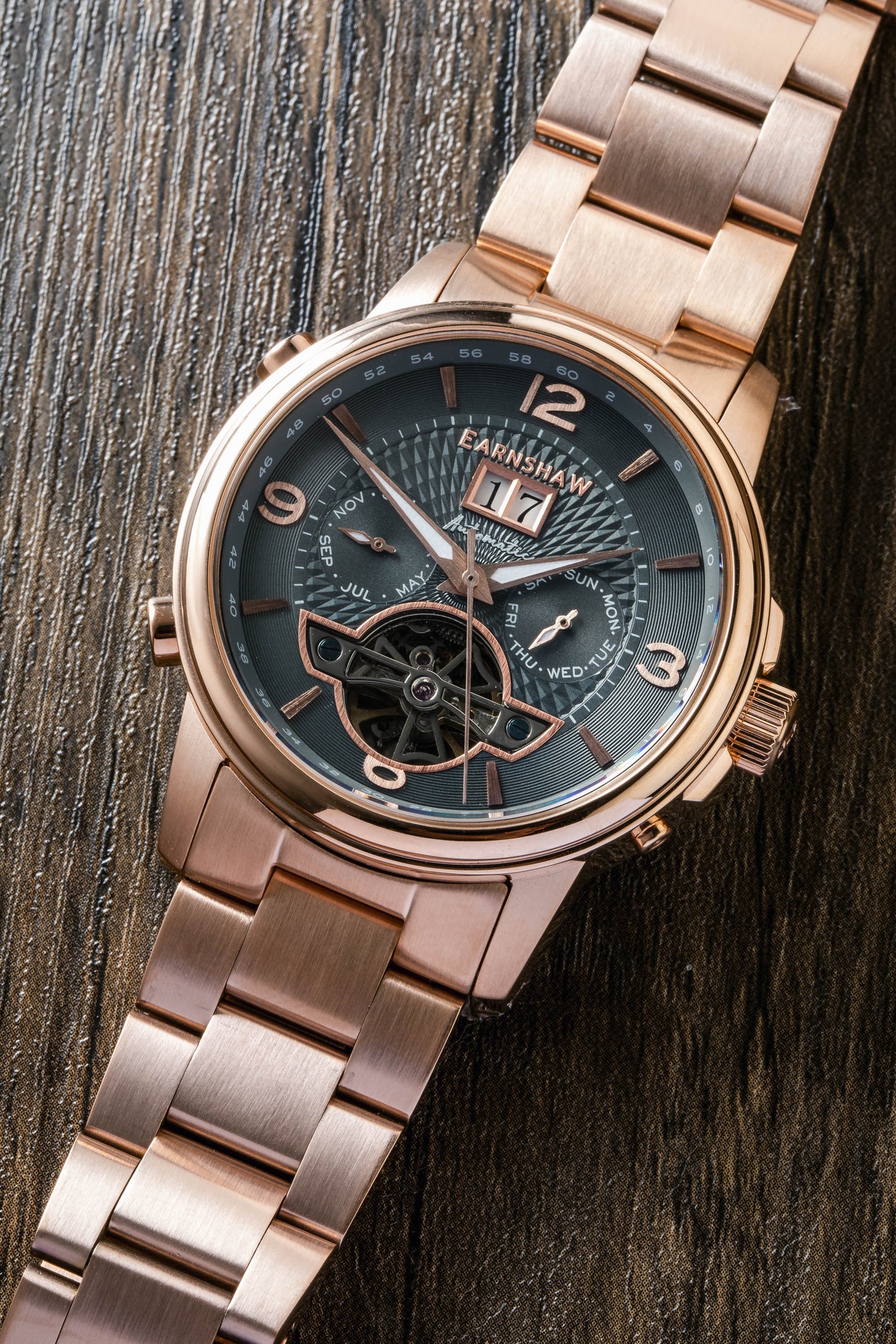 Thomas Earnshaw Men's 42mm Marlyebone Automatic Grand Date Calendar Bracelet Watch