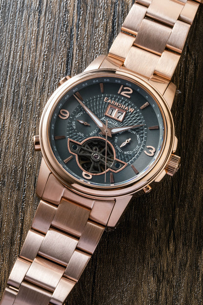 Thomas Earnshaw Men's 42mm Marlyebone Automatic Grand Date Calendar Bracelet Watch