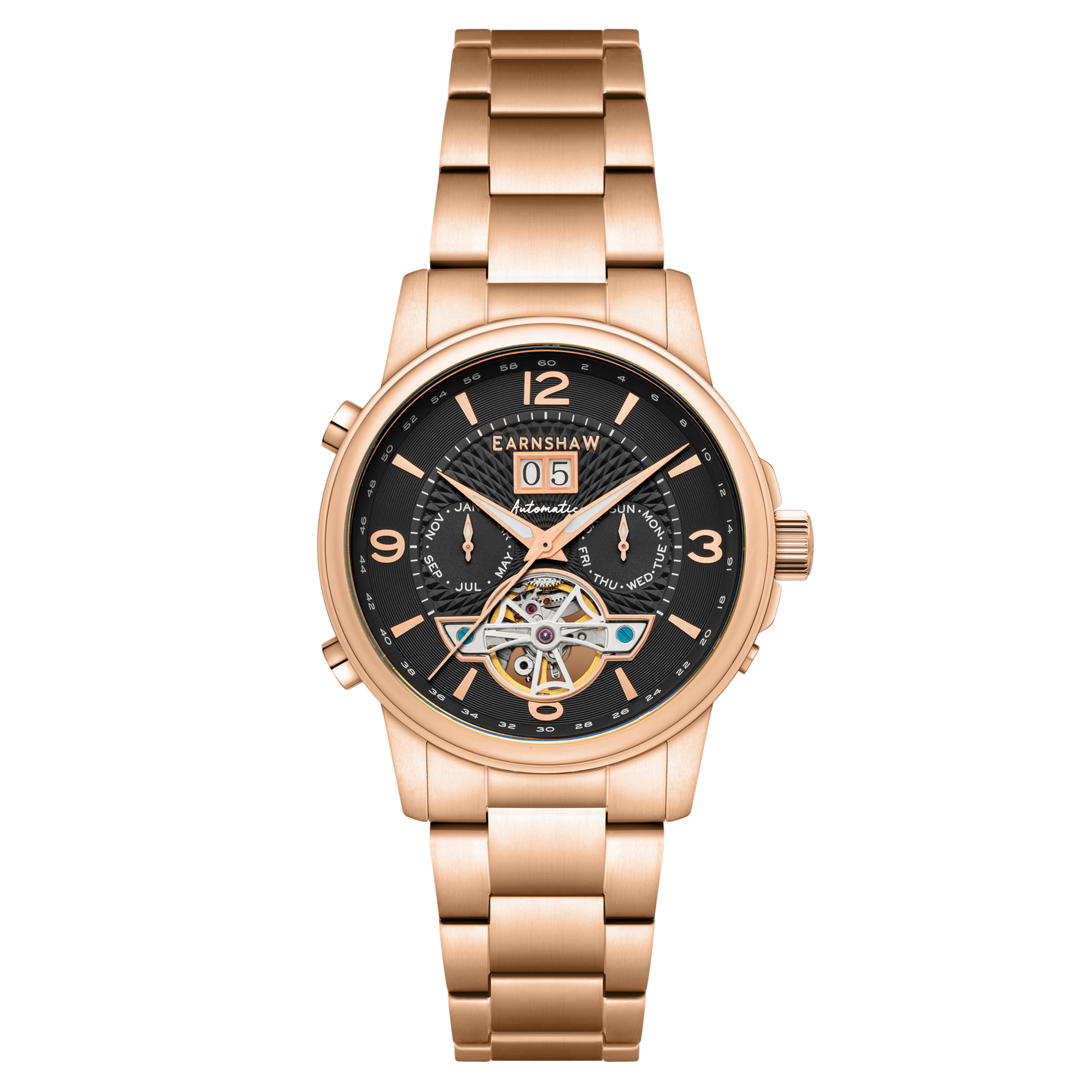 Thomas Earnshaw Men's 42mm Marlyebone Automatic Grand Date Calendar Bracelet Watch
