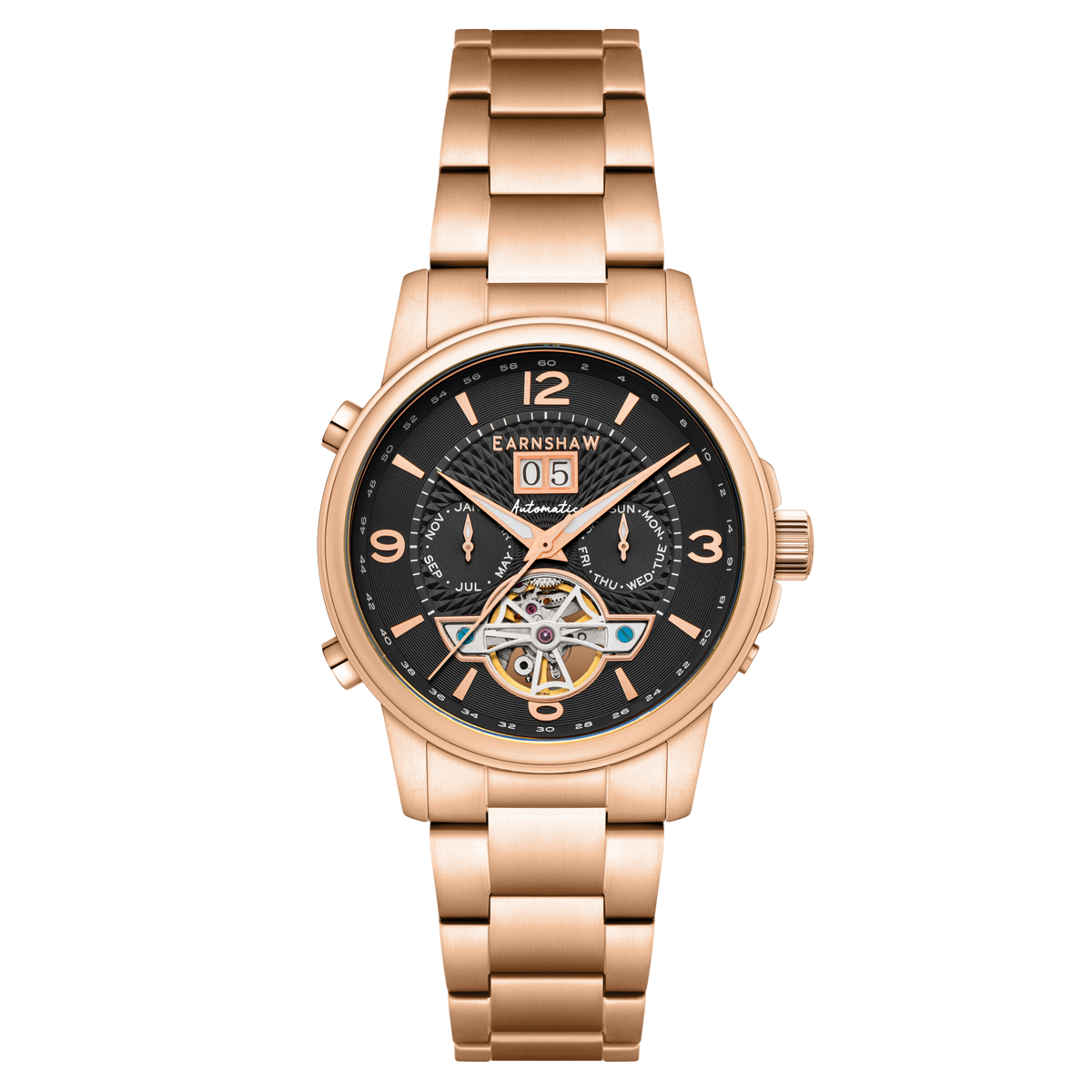 Thomas Earnshaw Men's 42mm Marlyebone Automatic Grand Date Calendar Bracelet Watch