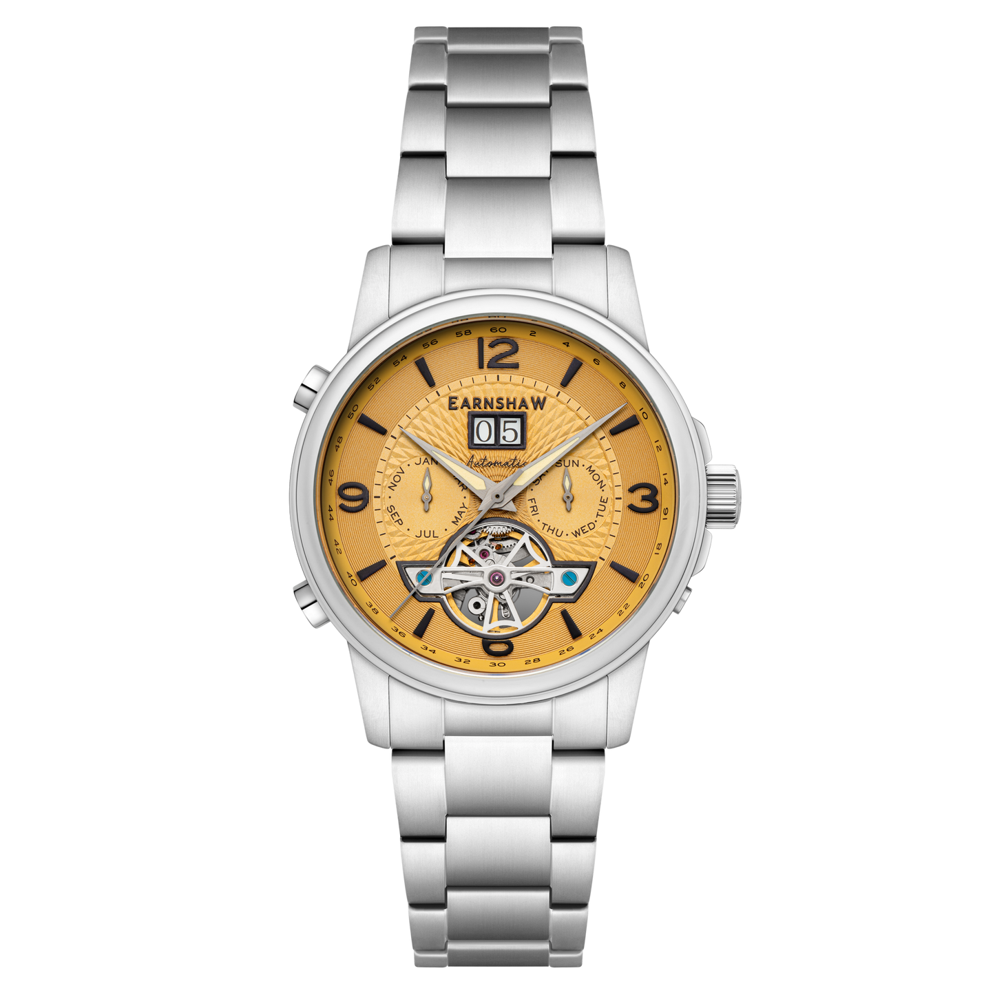 Thomas Earnshaw Men's 42mm Marlyebone Automatic Grand Date Calendar Bracelet Watch