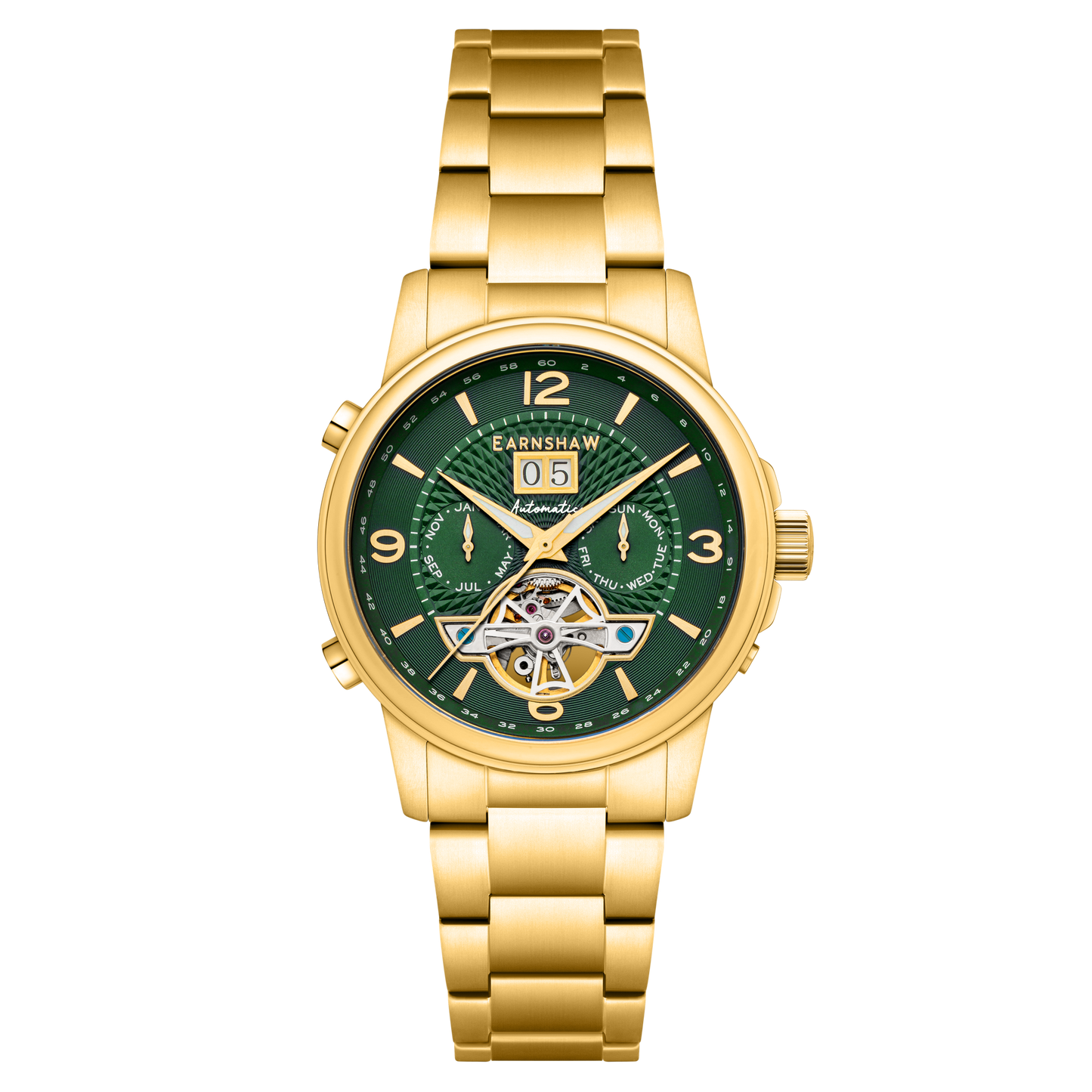 Thomas Earnshaw Men's 42mm Marlyebone Automatic Grand Date Calendar Bracelet Watch