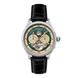 Thomas Earnshaw Men's 43mm Baron Grand Open Heart Automatic Strap Watch