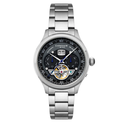 Thomas Earnshaw Men's 43mm Baron Grand Open Heart Automatic Bracelet Watch