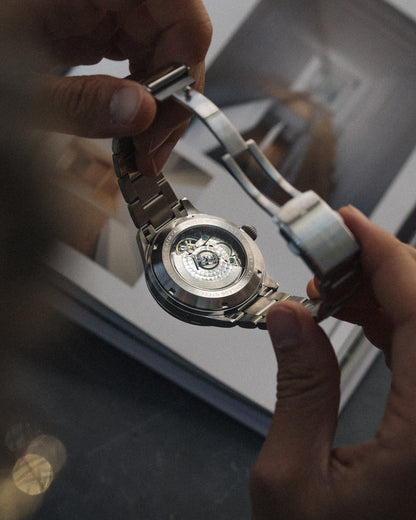 Thomas Earnshaw Men's 43mm Baron Grand Open Heart Automatic Strap Watch