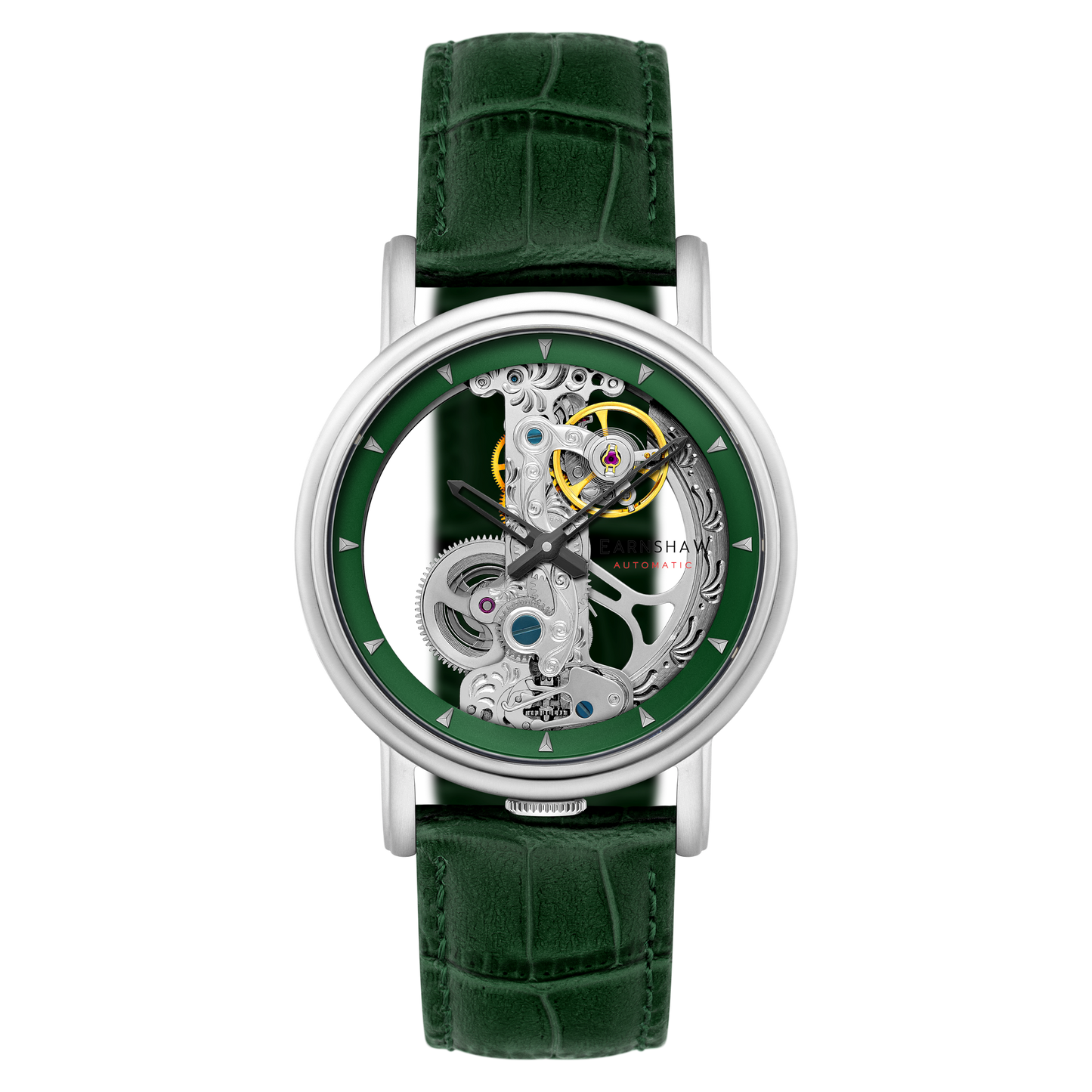 Thomas Earnshaw Men's 43mm Fowler Bridge Automatic Leather Strap Watch