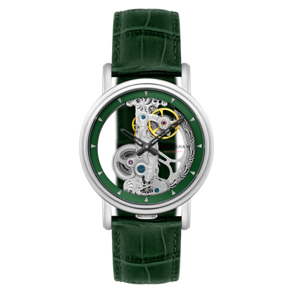 Thomas Earnshaw Men's 43mm Fowler Bridge Automatic Leather Strap Watch