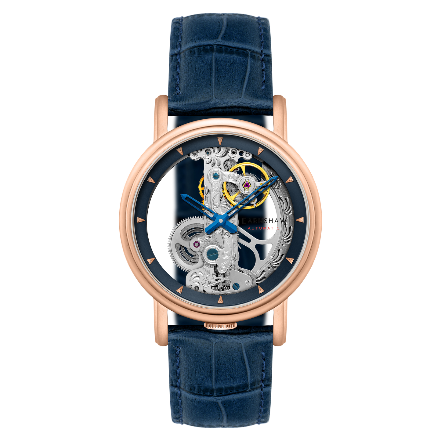 Thomas Earnshaw Men's 43mm Fowler Bridge Automatic Leather Strap Watch