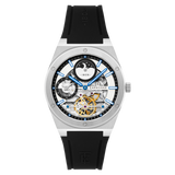 Thomas Earnshaw Men's 42mm Drake Dual Time Automatic Open Heart Strap Watch