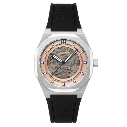Thomas Earnshaw Men's 42mm Drake Automatic Skeletonize Dial Silicone Strap Watch