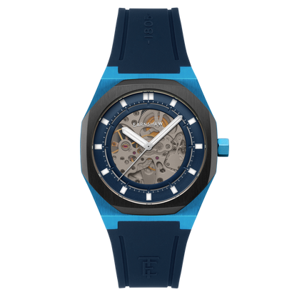 Thomas Earnshaw Men's 42mm Drake Automatic Skeletonize Dial Silicone Strap Watch