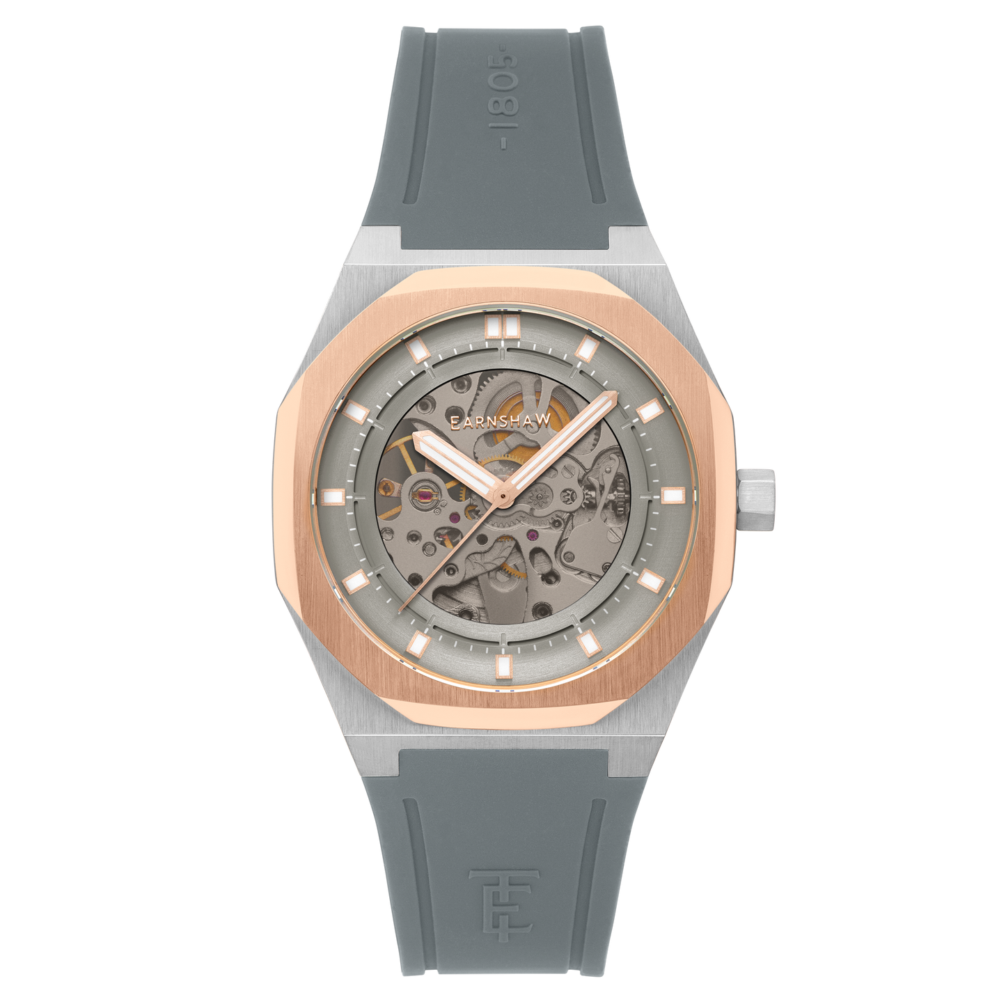 Thomas Earnshaw Men's 42mm Drake Automatic Skeletonize Dial Silicone Strap Watch