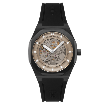 Thomas Earnshaw Men's 42mm Drake Automatic Skeletonize Dial Silicone Strap Watch