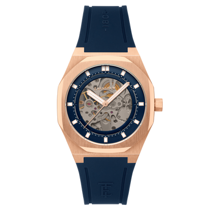 Thomas Earnshaw Men's 42mm Drake Automatic Skeletonize Dial Silicone Strap Watch