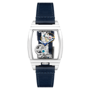 Thomas Earnshaw Men's 36mm Wolver Bridge Mechanical Barrel Case Leather Strap Watch