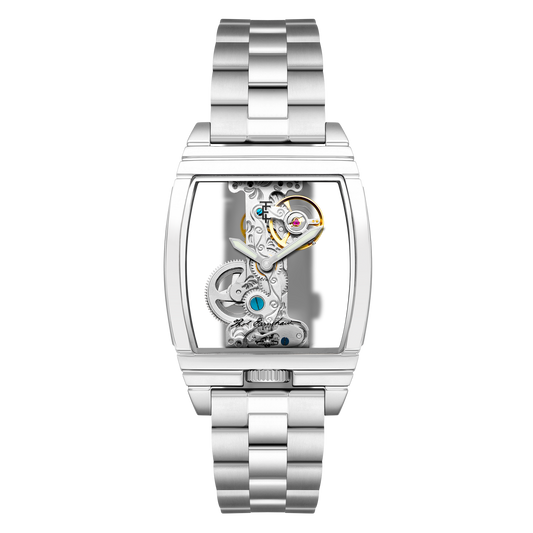 Thomas Earnshaw Men's 36mm Wolver Bridge Mechanical Barrel Case Bracelet Watch