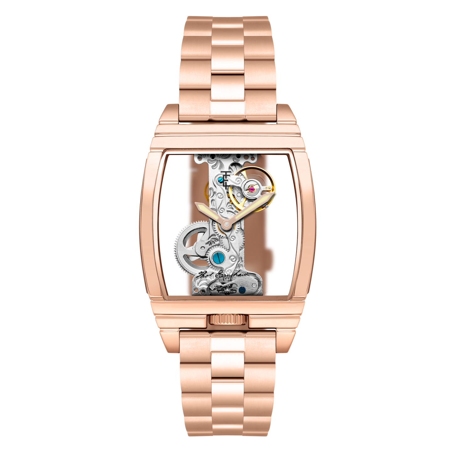 Thomas Earnshaw Men's 36mm Wolver Bridge Mechanical Barrel Case Bracelet Watch