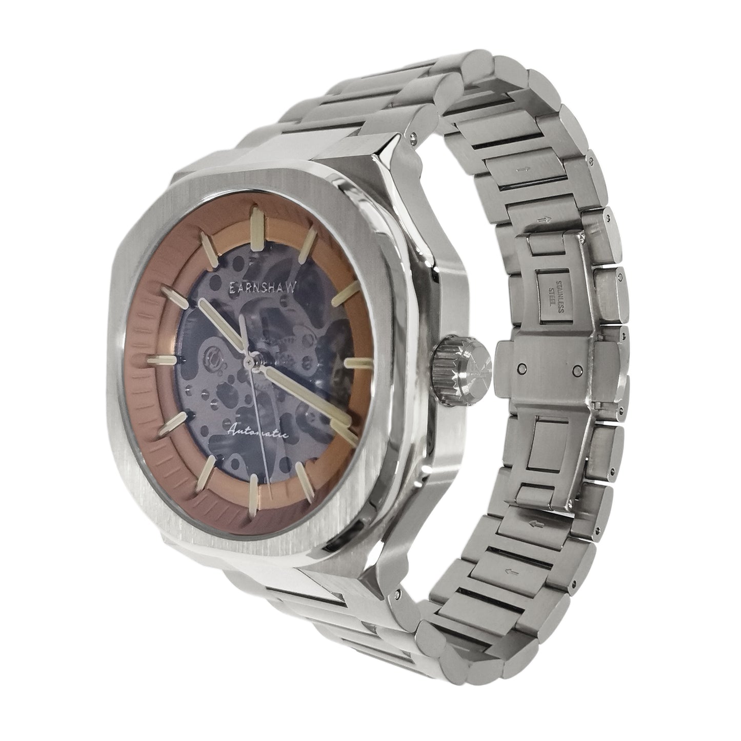 Thomas Earnshaw Men's 42mm Exeter Automatic Skeletonized Dial Square Case Bracelet Watch