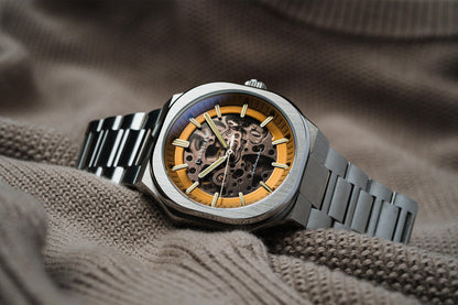 Thomas Earnshaw Men's 42mm Exeter Automatic Skeletonized Dial Square Case Bracelet Watch