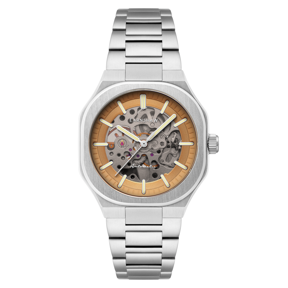 Thomas Earnshaw Men's 42mm Exeter Automatic Skeletonized Dial Square Case Bracelet Watch