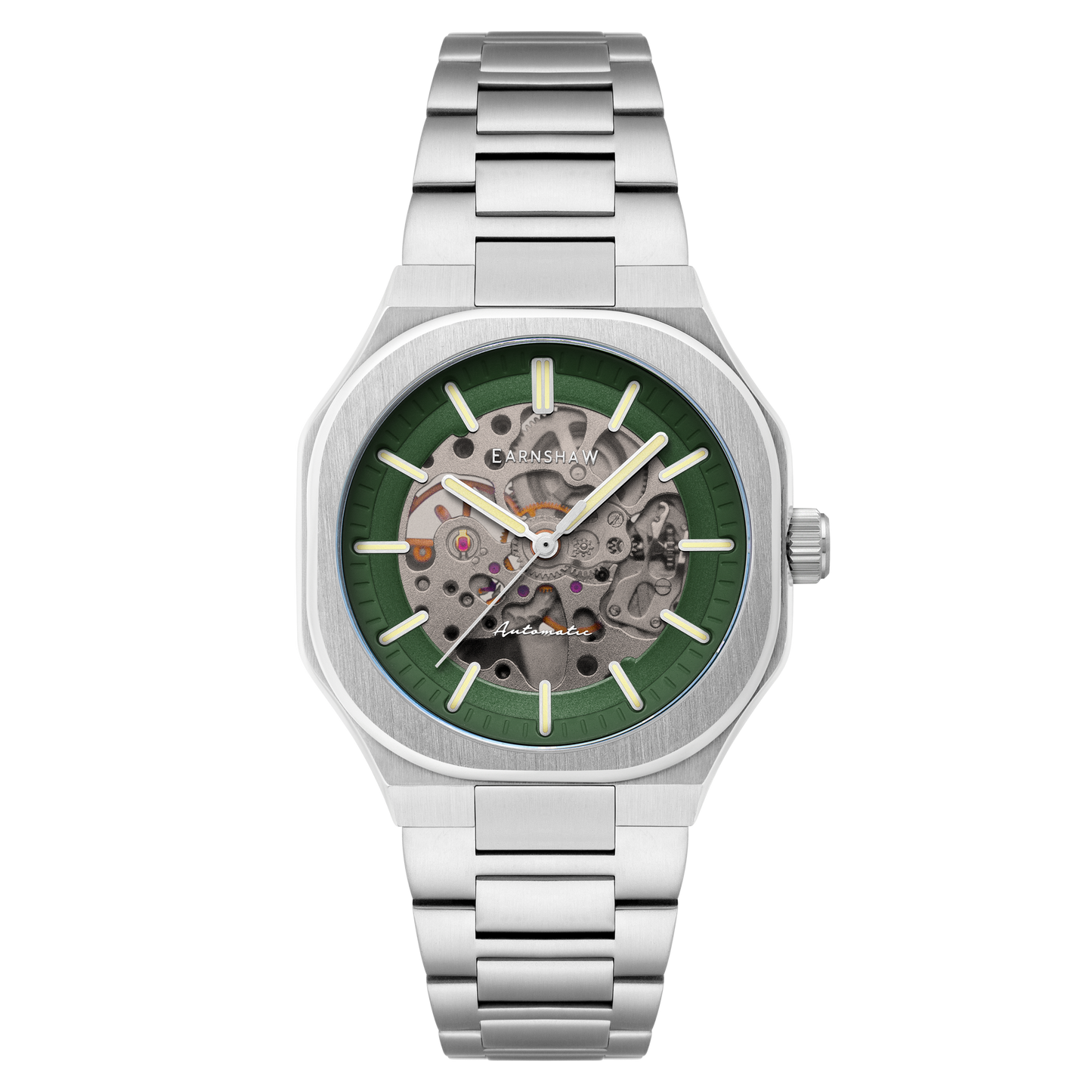 Thomas Earnshaw Men's 42mm Exeter Automatic Skeletonized Dial Square Case Bracelet Watch