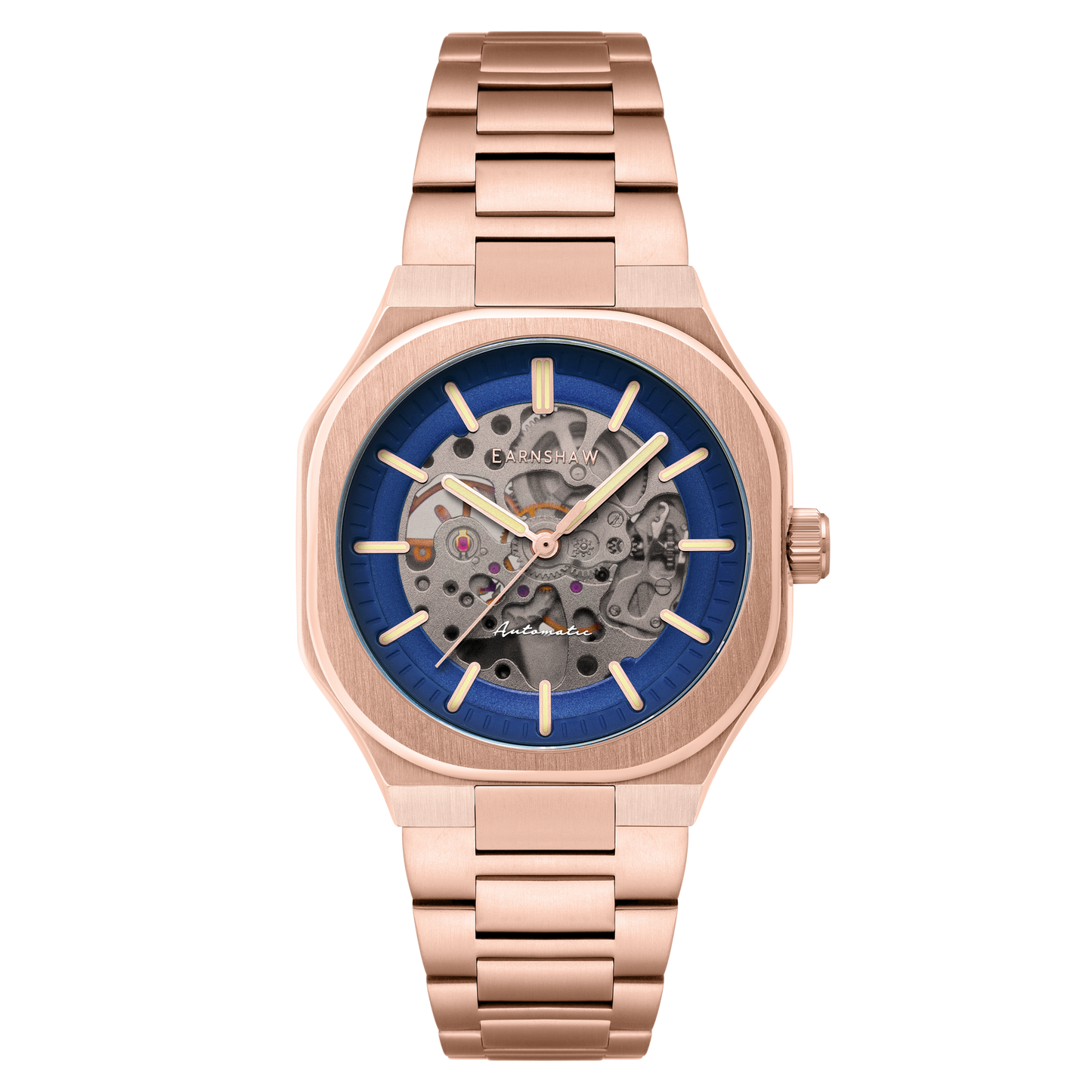Thomas Earnshaw Men's 42mm Exeter Automatic Skeletonized Dial Square Case Bracelet Watch