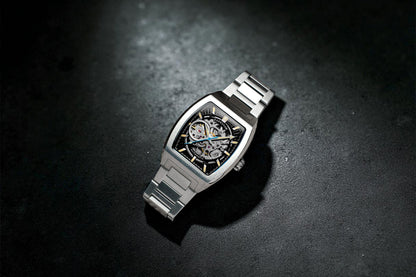 Thomas Earnshaw Men's 40mm Wellington Automatic Skeletonized Tonneau Bracelet Watch