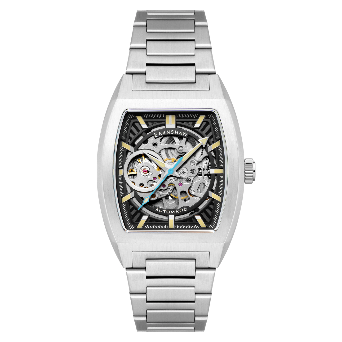 Thomas Earnshaw Men's 40mm Wellington Automatic Skeletonized Tonneau Bracelet Watch