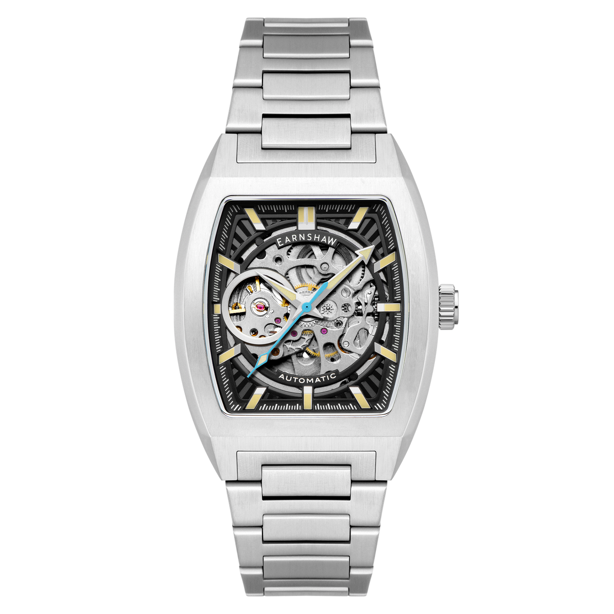 Thomas Earnshaw Men's 40mm Wellington Automatic Skeletonized Tonneau Bracelet Watch