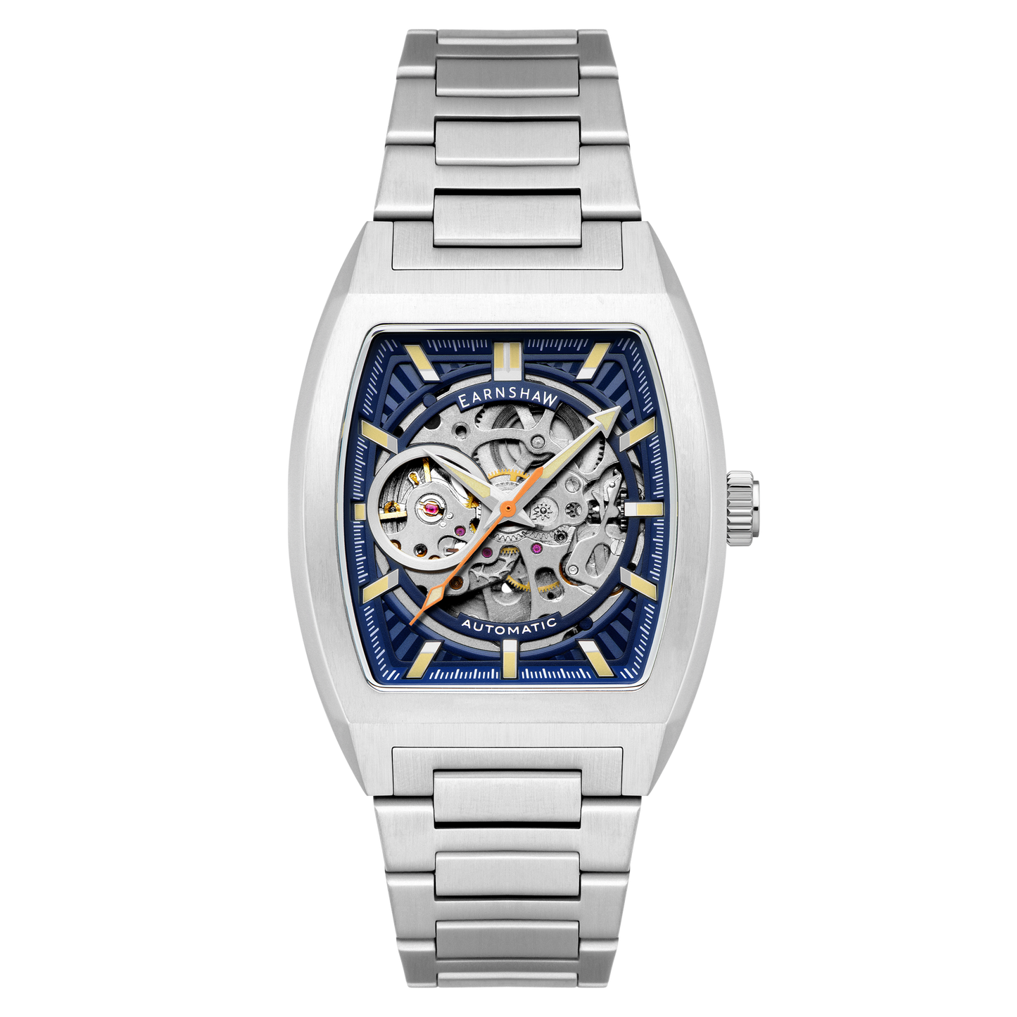 Thomas Earnshaw Men's 40mm Wellington Automatic Skeletonized Tonneau Bracelet Watch