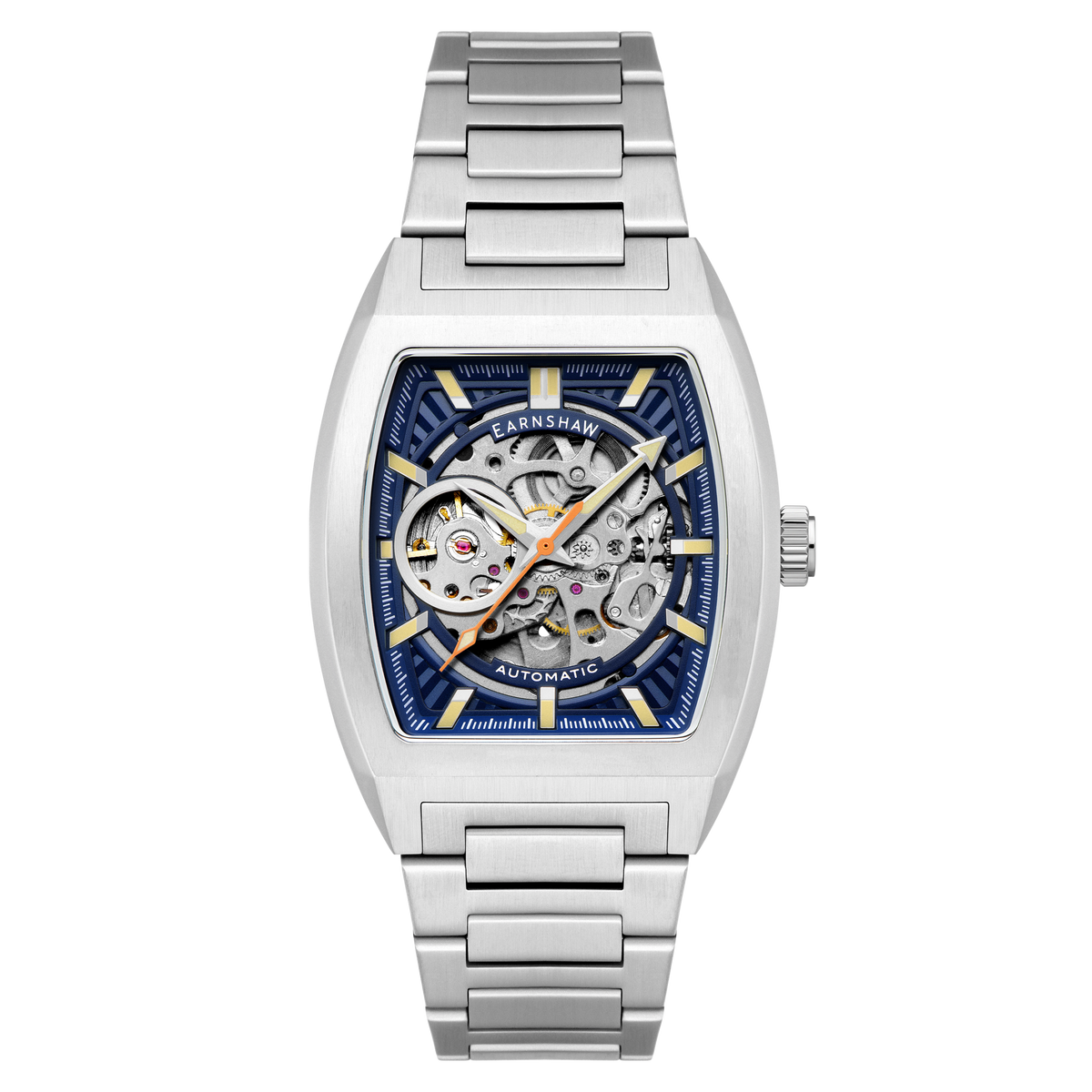 Thomas Earnshaw Men's 40mm Wellington Automatic Skeletonized Tonneau Bracelet Watch