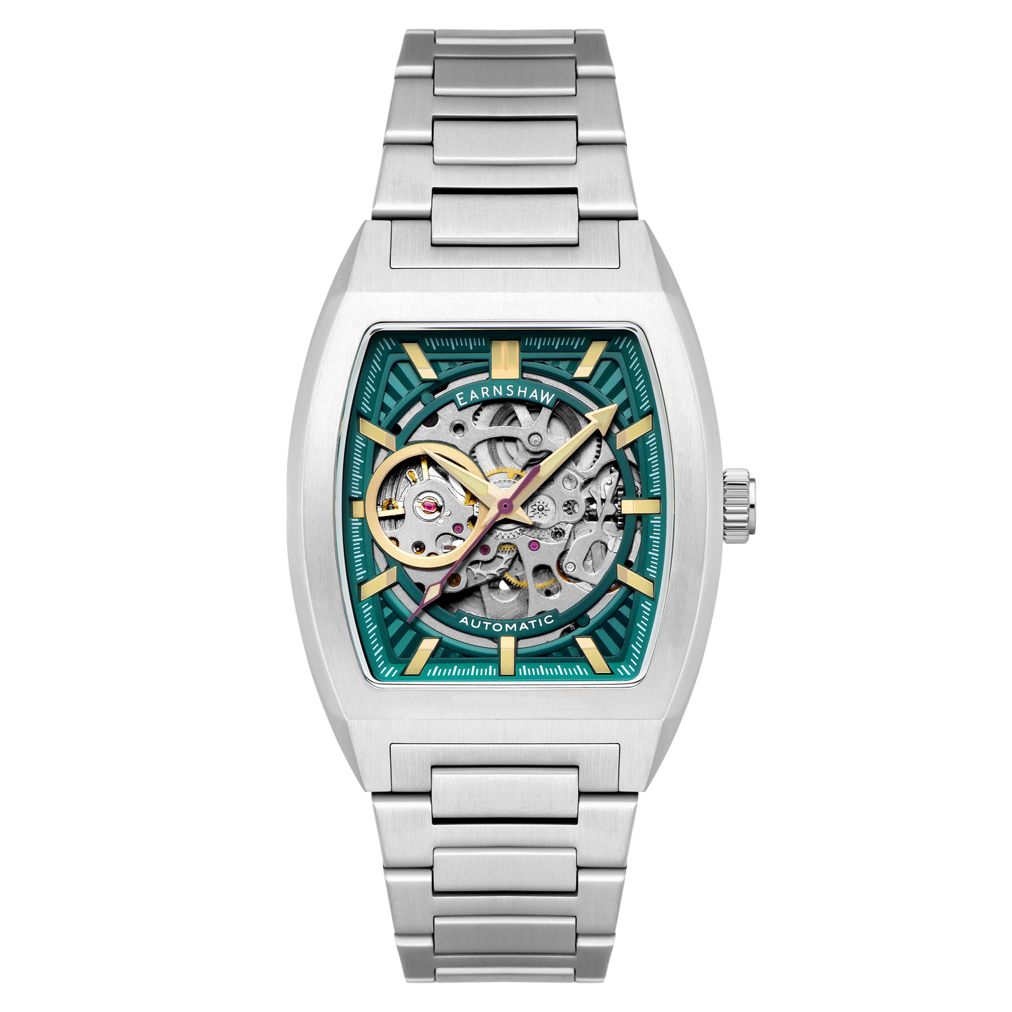 Thomas Earnshaw Men's 40mm Wellington Automatic Skeletonized Tonneau Bracelet Watch