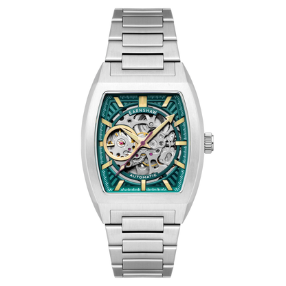 Thomas Earnshaw Men's 40mm Wellington Automatic Skeletonized Tonneau Bracelet Watch