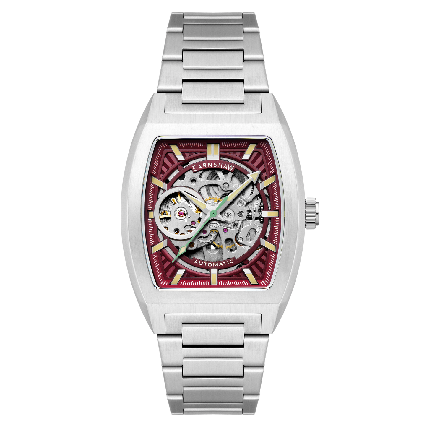 Thomas Earnshaw Men's 40mm Wellington Automatic Skeletonized Tonneau Bracelet Watch