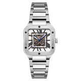 Thomas Earnshaw Men's 36mm Lennox Automatic Skeletonized Square Bracelet Watch