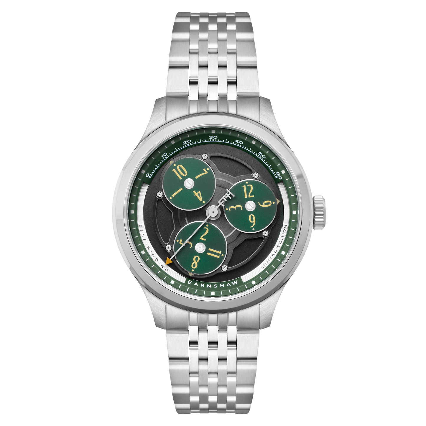 Thomas Earnshaw Men's 43mm Hexham Trisect Automatic Limited Edition Bracelet Watch