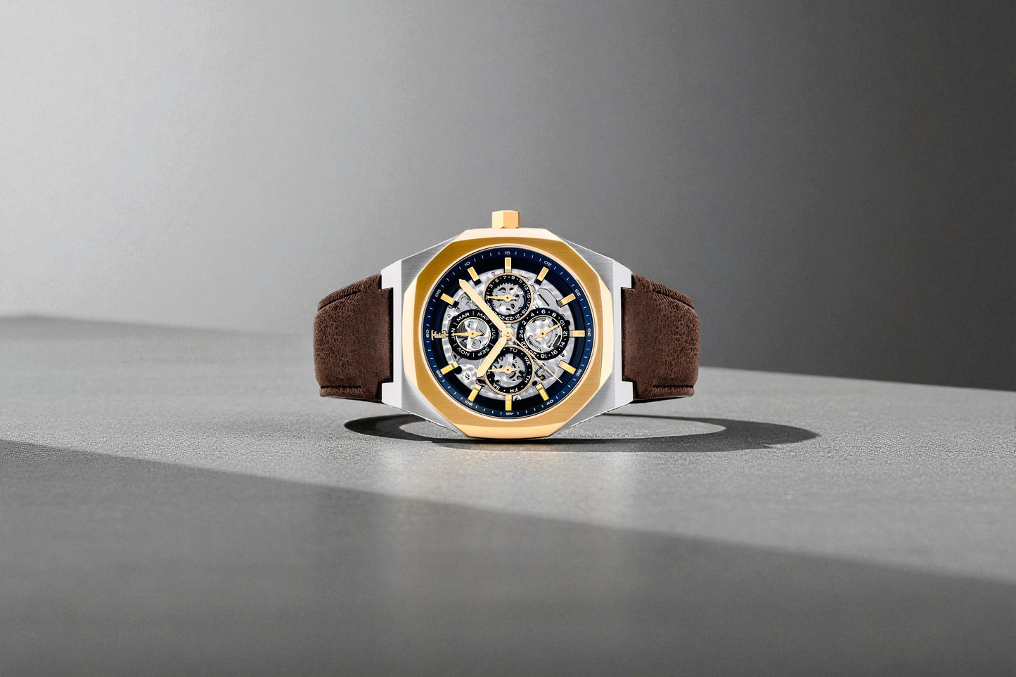 Thomas Earnshaw Men's 42mm Drake Automatic Triple Calendar Leather Strap Watch