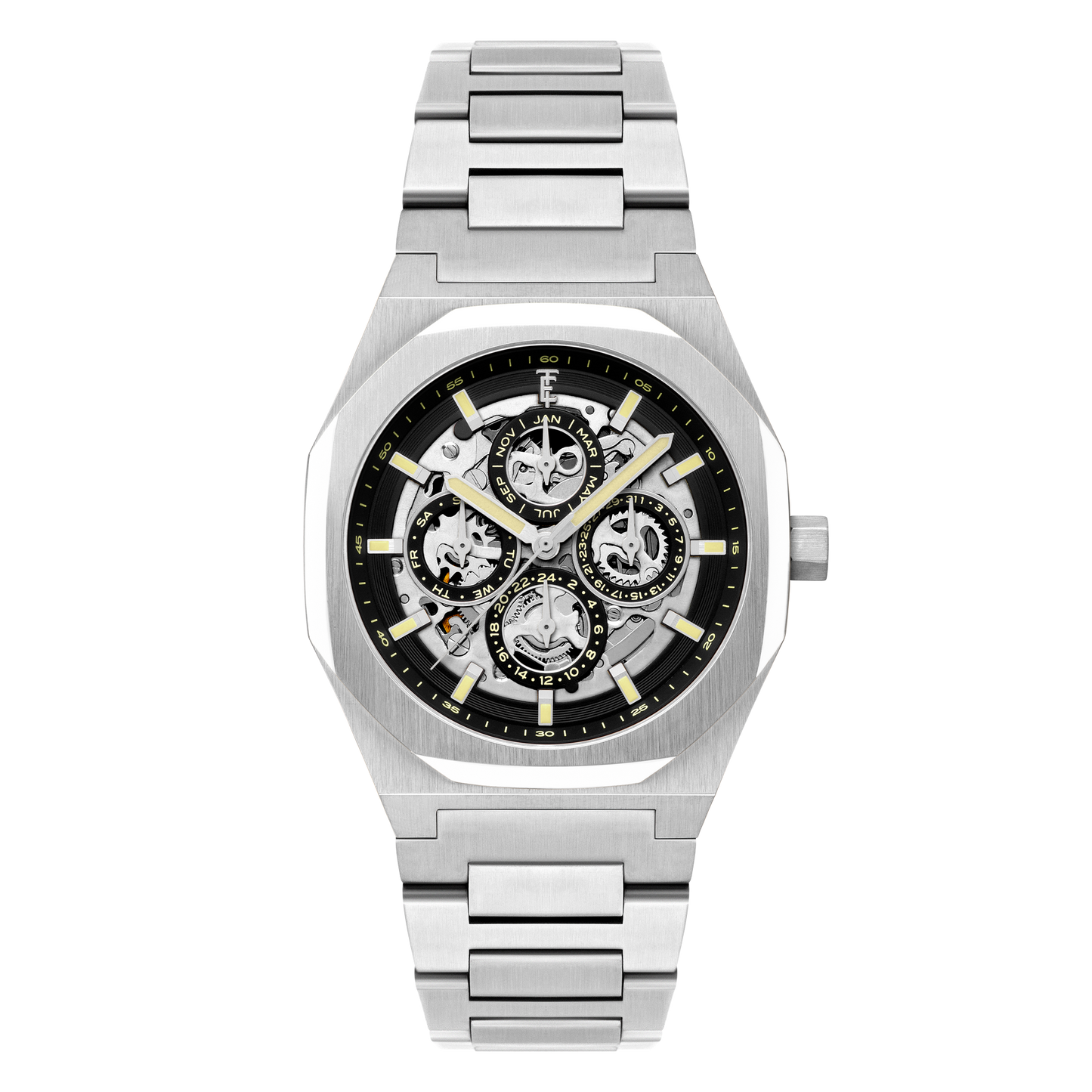 Thomas Earnshaw Men's 42mm Drake Automatic Triple Calendar Bracelet Watch