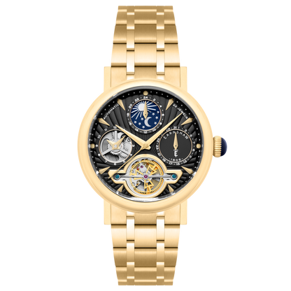 Thomas Earnshaw Men's 42mm Beaufort Automatic Dual Time Moonphase Bracelet Watch