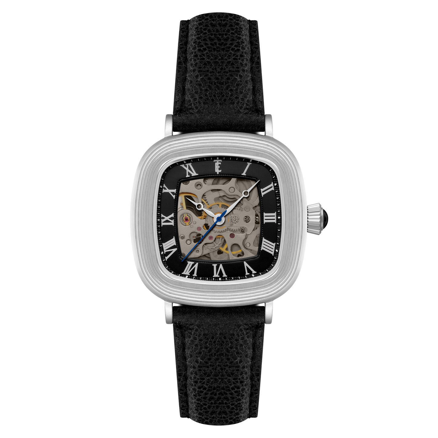 Thomas Earnshaw Men's 38mm Chester Automatic Skeletonized Square Leather Strap Watch